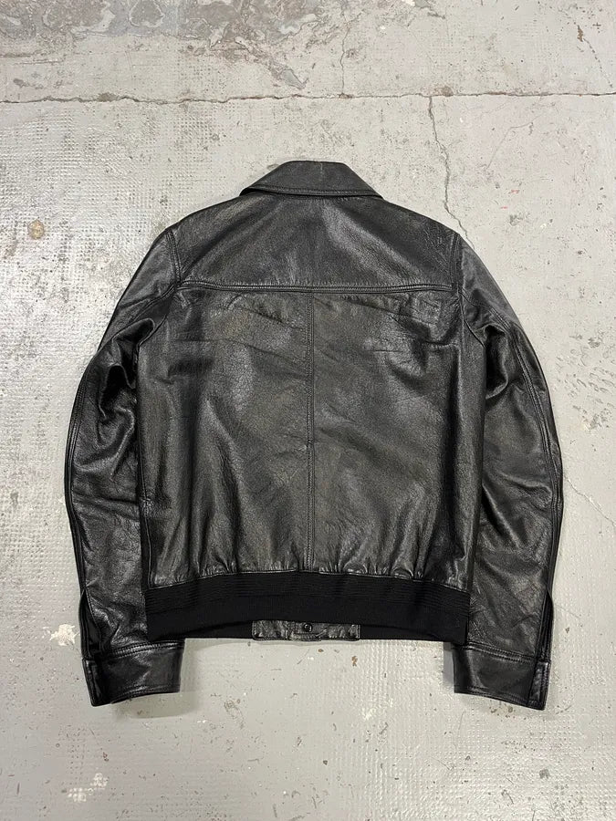 AW2017 Saint Laurent Black Lamb Leather Buttoned Trucker Jacket phLustU 8