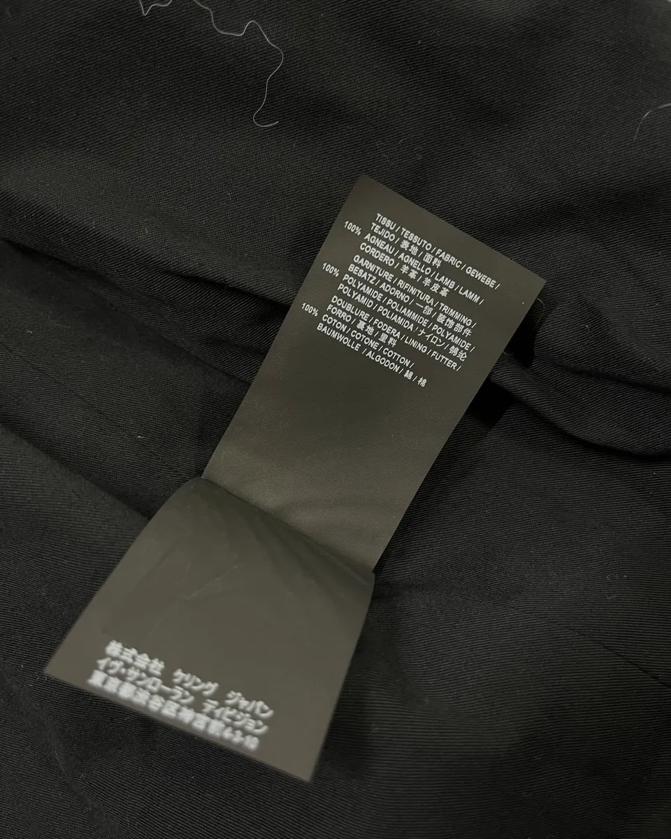 AW2017 Saint Laurent Black Leather Hooded Detachable Collar Jacket wgoTjOw 13