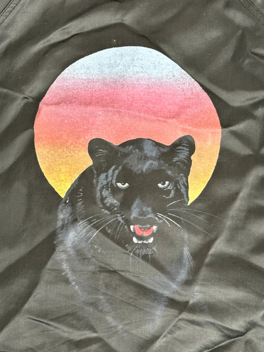 AW2017 Saint Laurent Black Multicolor Panther Teddy Jacket huoSiWd 8