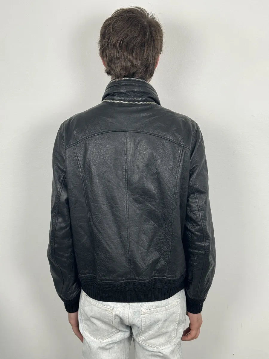 AW2017 Saint Laurent Black Premium Leather Jacket  gHddfzo 3