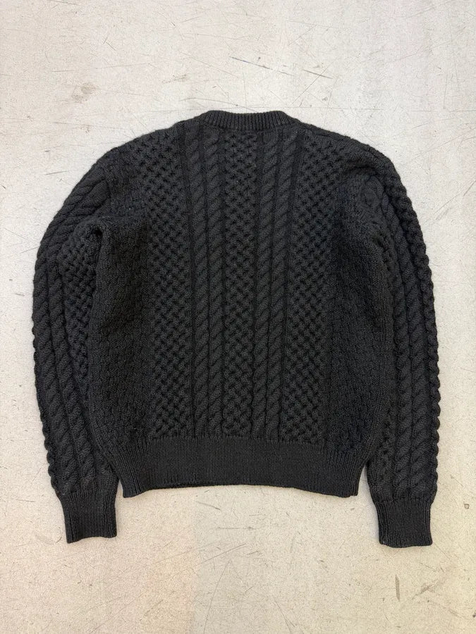 AW2017 Saint Laurent Black Wool Chain Sweater EXreIxq 1