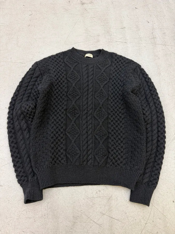 AW2017 Saint Laurent Black Wool Chain Sweater EXreIxq 4