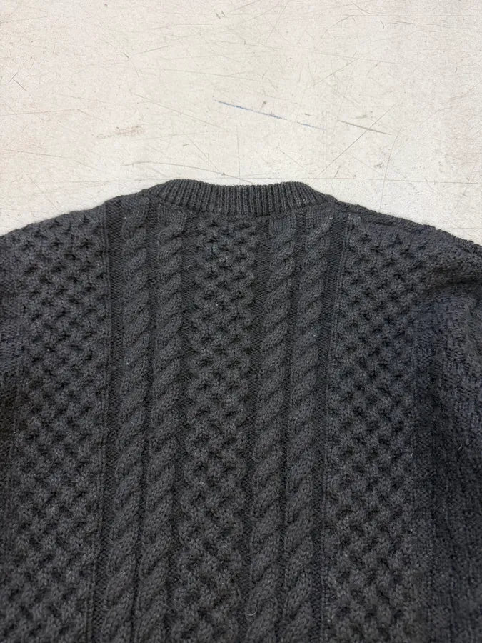 AW2017 Saint Laurent Black Wool Chain Sweater EXreIxq 7