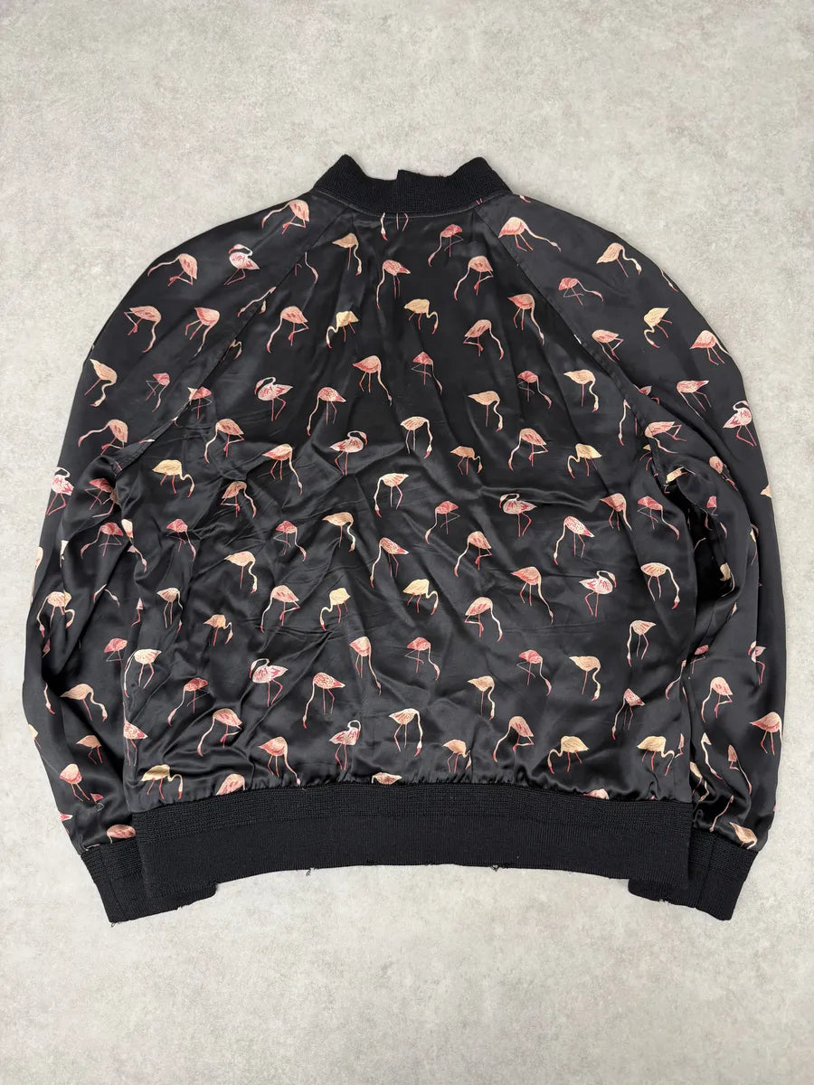 AW2017 Saint Laurent Flamingo Black Jacket MtDuDPO 1