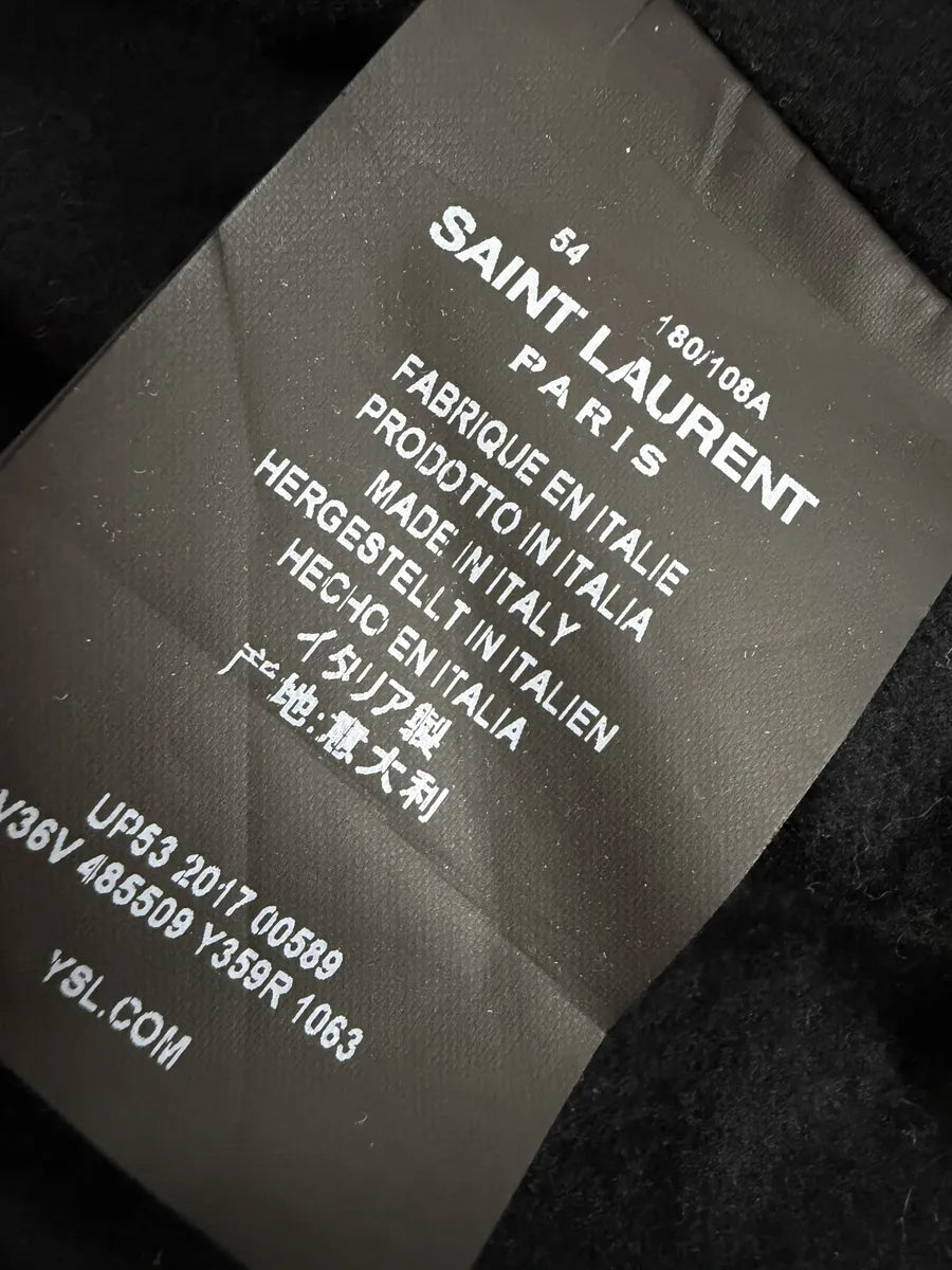 AW2017 Saint Laurent Flamingo Black Jacket MtDuDPO 10