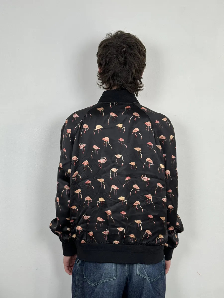 AW2017 Saint Laurent Flamingo Black Jacket MtDuDPO 3