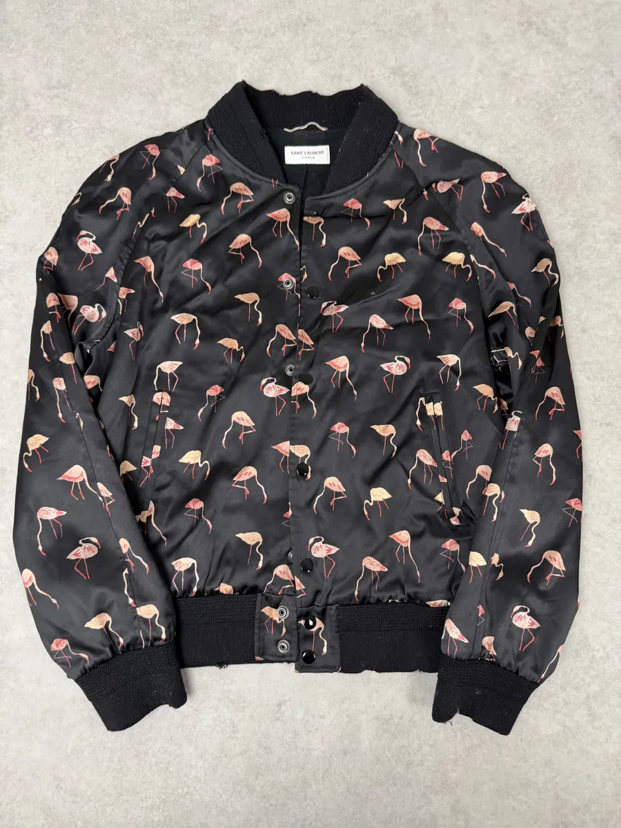 AW2017 Saint Laurent Flamingo Black Jacket MtDuDPO 4