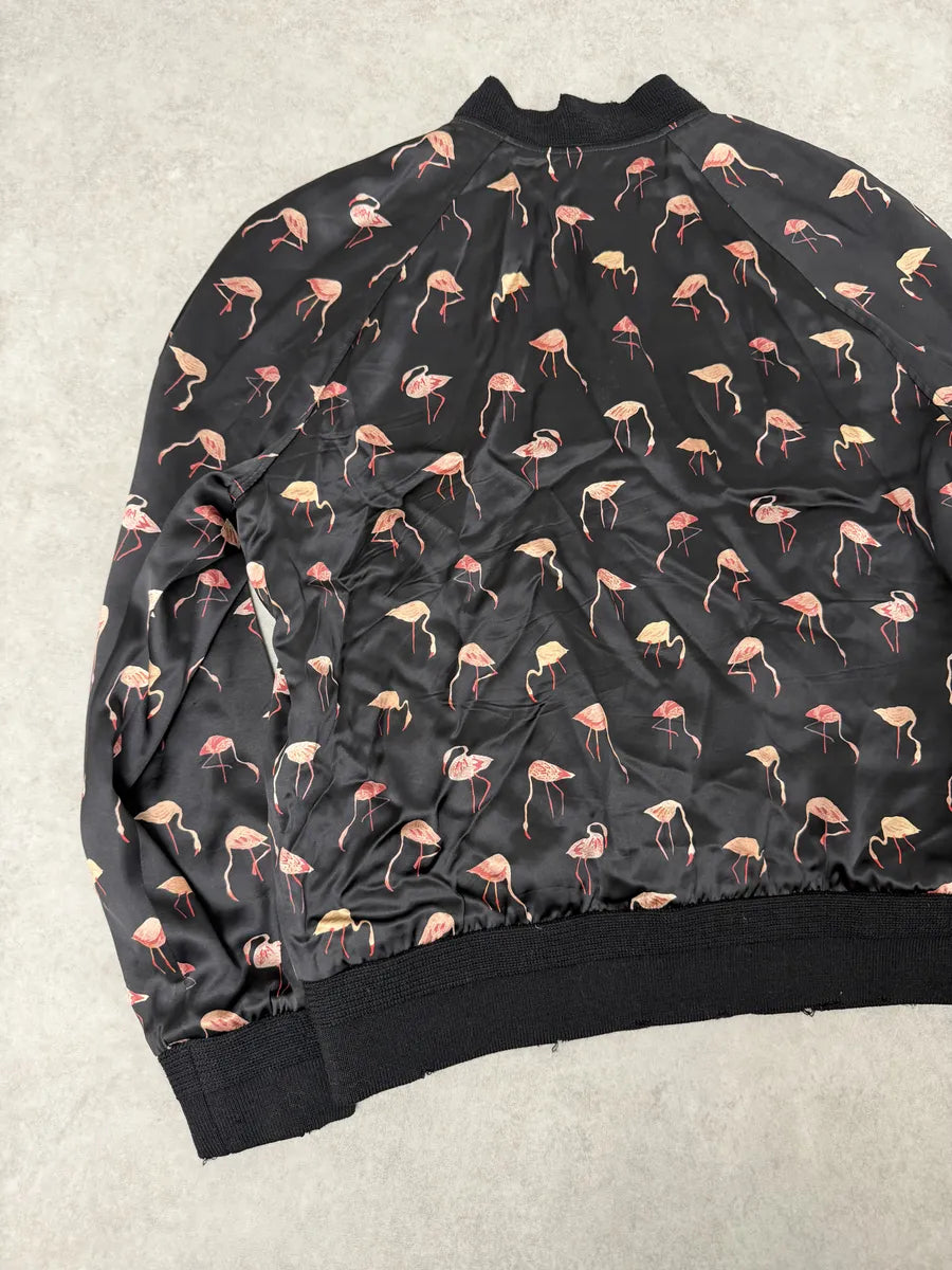 AW2017 Saint Laurent Flamingo Black Jacket MtDuDPO 7