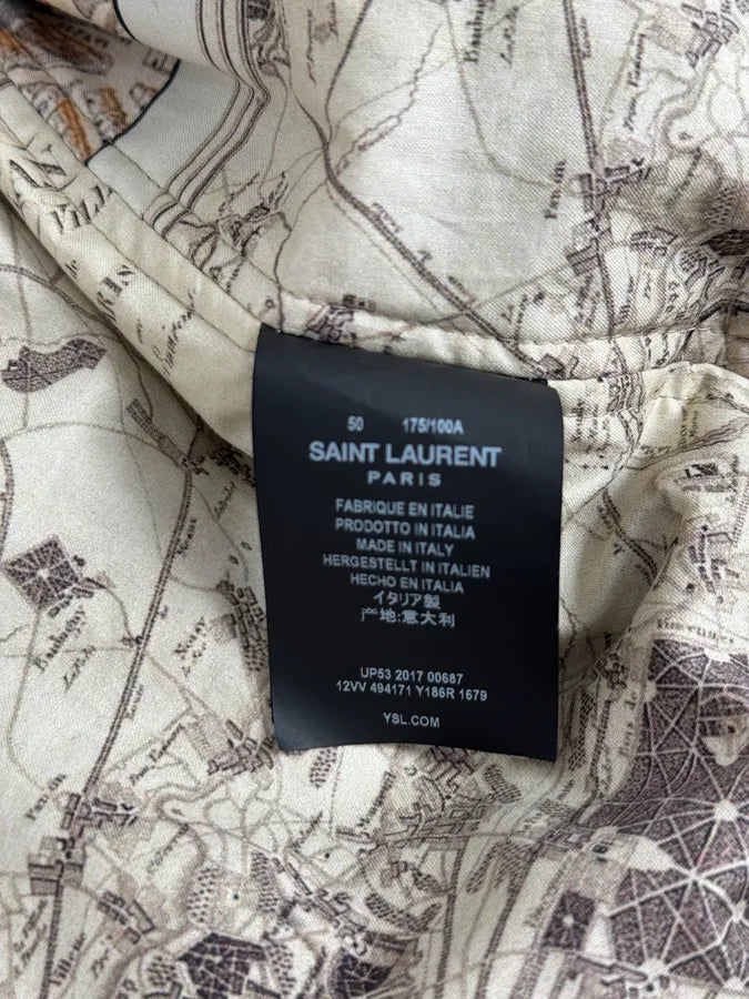 AW2017 Saint Laurent Harrington Red Wool Checkered Teddy Jacket JYIiYus 7