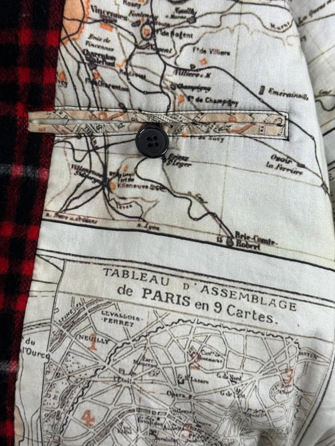 AW2017 Saint Laurent Harrington Red Wool Checkered Teddy Jacket JYIiYus 10