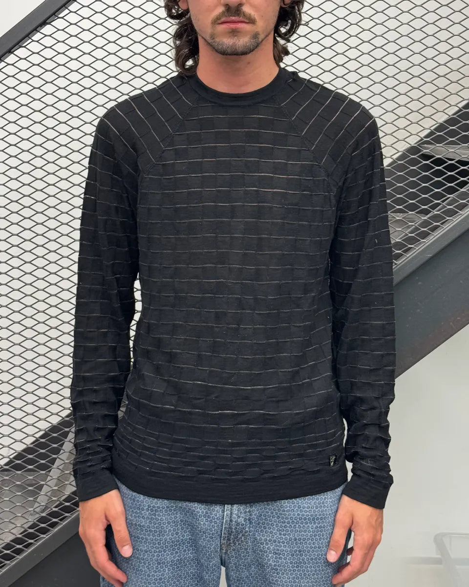 AW2017 Versace Black Checkered Sweater cEdyDqr 1