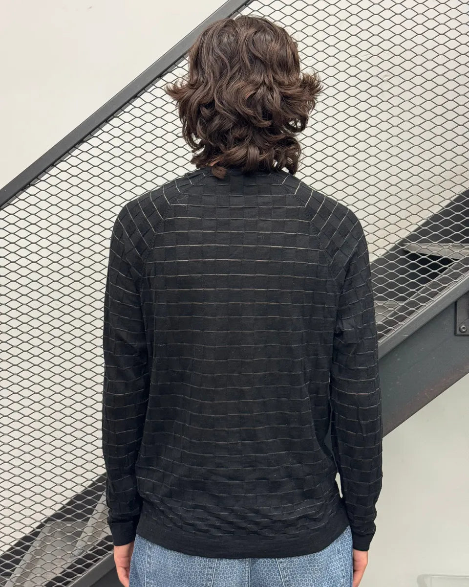 AW2017 Versace Black Checkered Sweater cEdyDqr 2