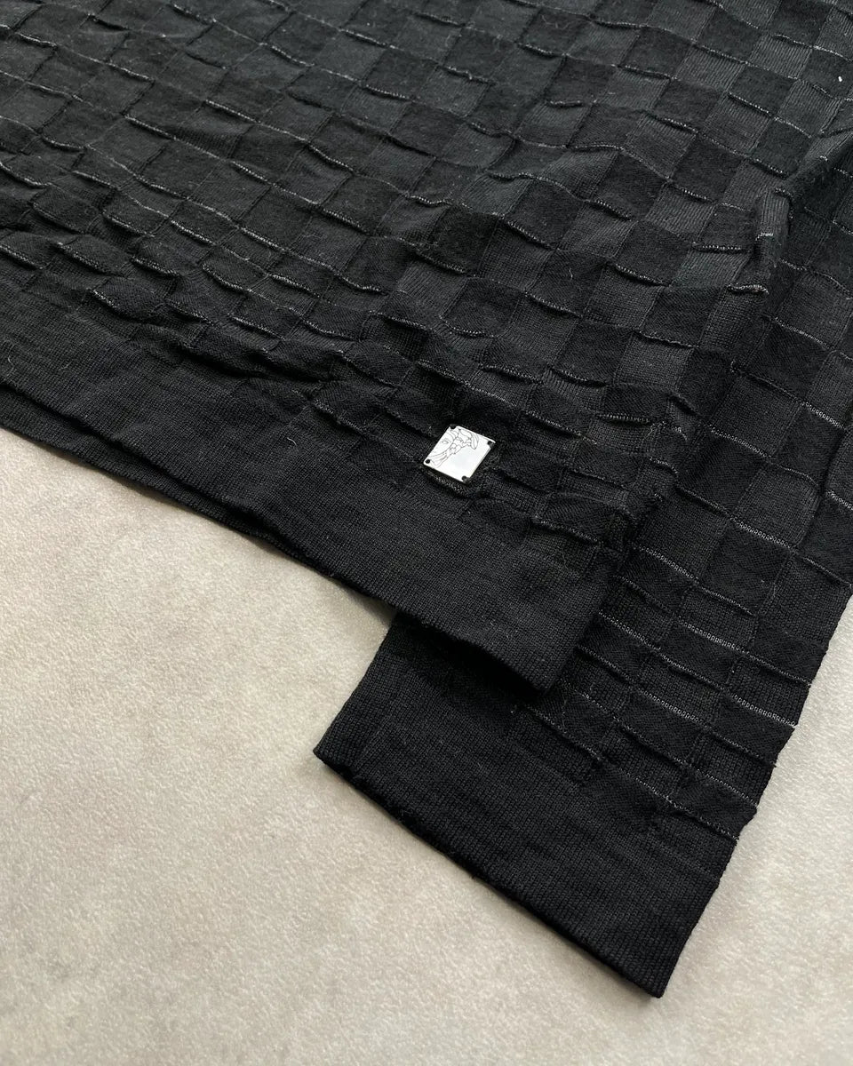 AW2017 Versace Black Checkered Sweater cEdyDqr 6