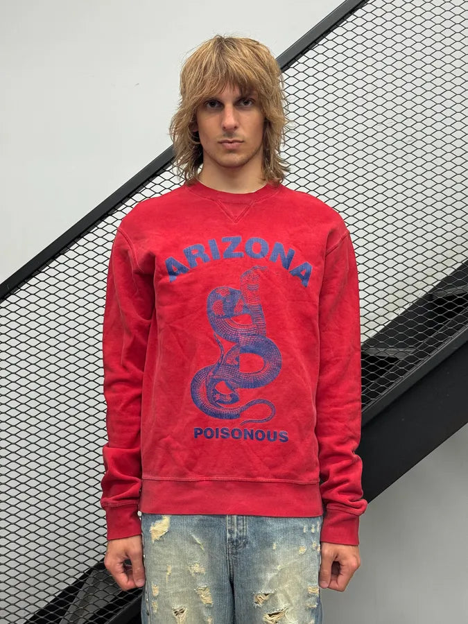 AW2017 Dsquared2 Red Arizona Poisonous Snake Sweater UePqStY 2