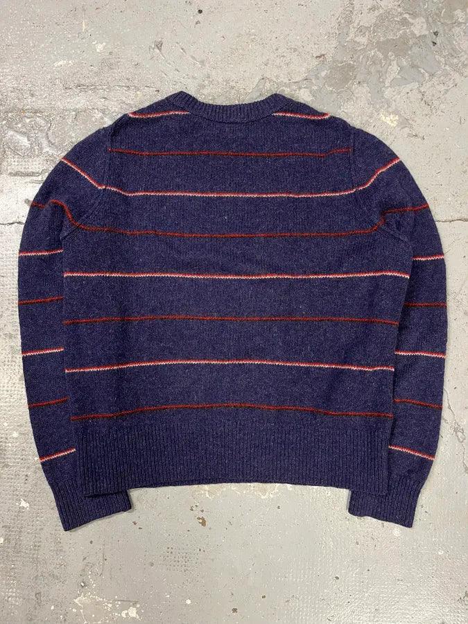 AW2018 Acne Studios Blue Wool Striped Sweater (L) GpciRta 5