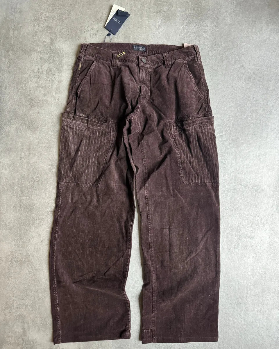 AW2018 Armani Brown Cargo Elevation Cozy Relaxed Pants zHWDDoy 0