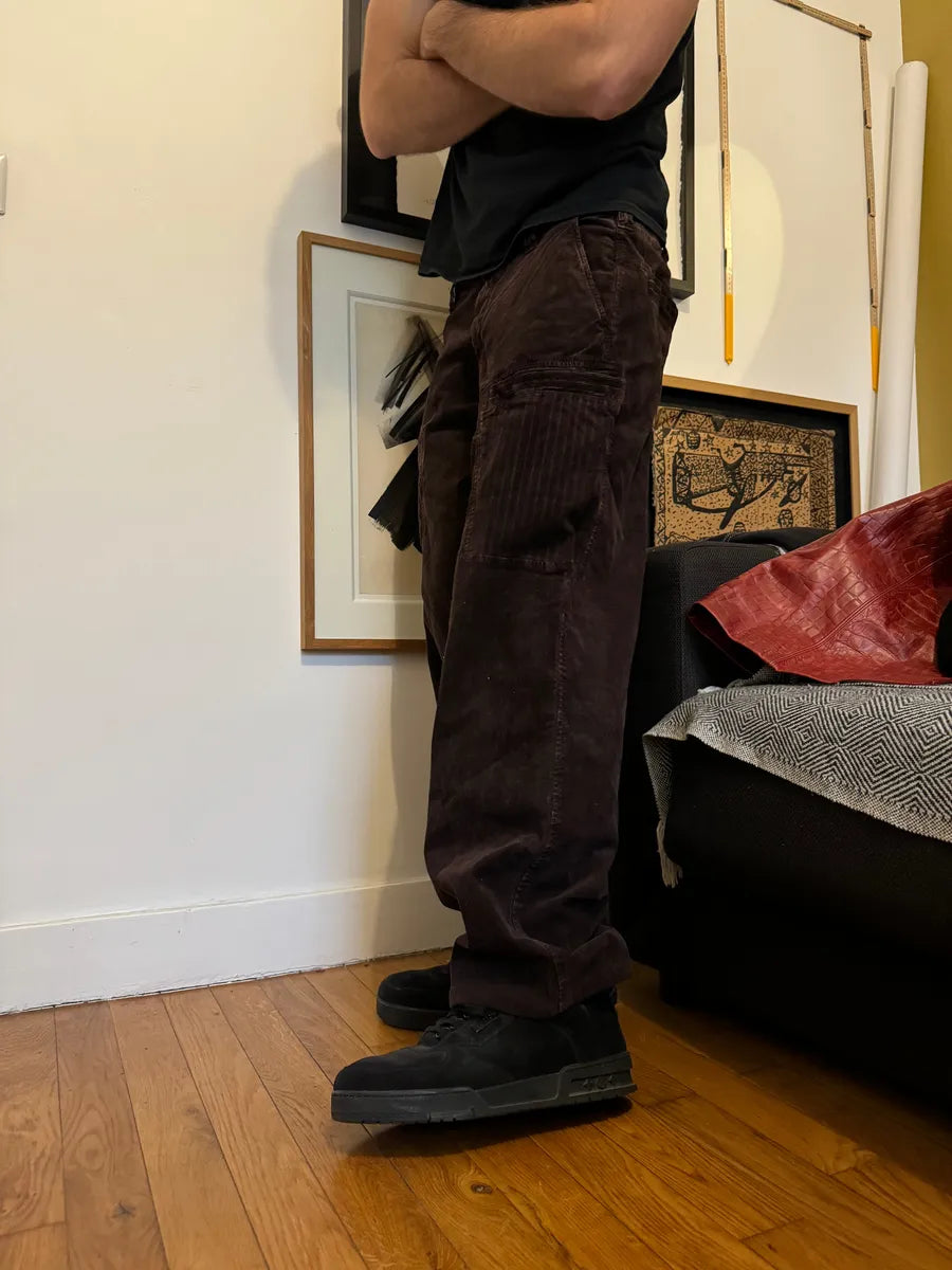 AW2018 Armani Brown Cargo Elevation Cozy Relaxed Pants zHWDDoy 2
