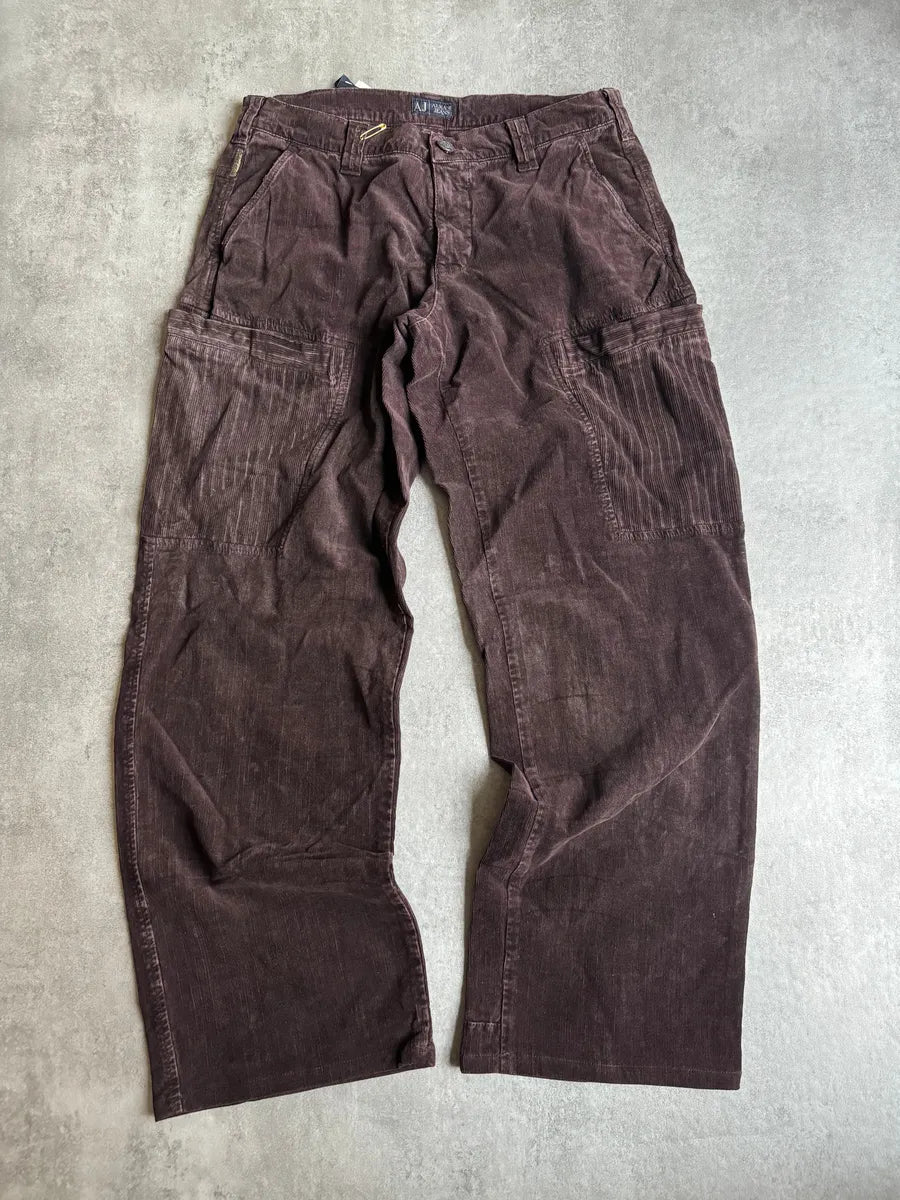 AW2018 Armani Brown Cargo Elevation Cozy Relaxed Pants zHWDDoy 5