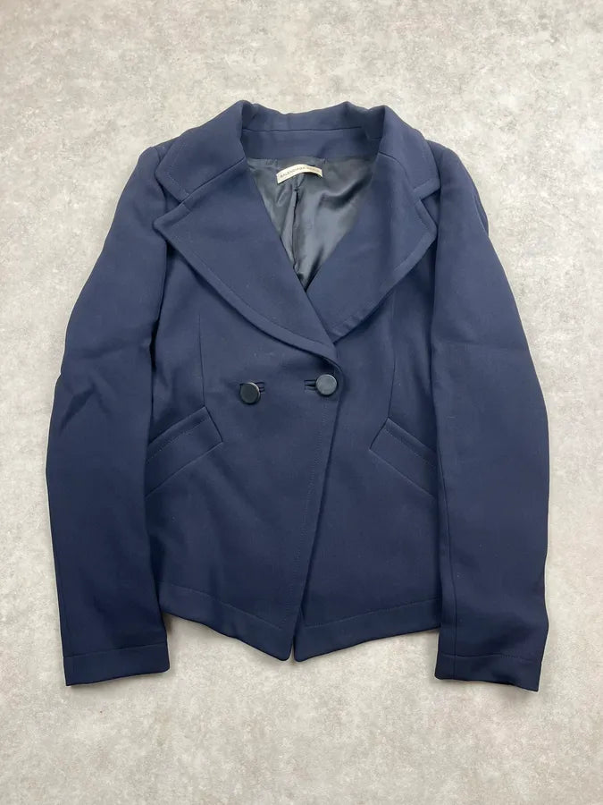 AW2012 Balenciaga Navy Wool Double-Breasted Blazer Jacket GYiNuKz 2
