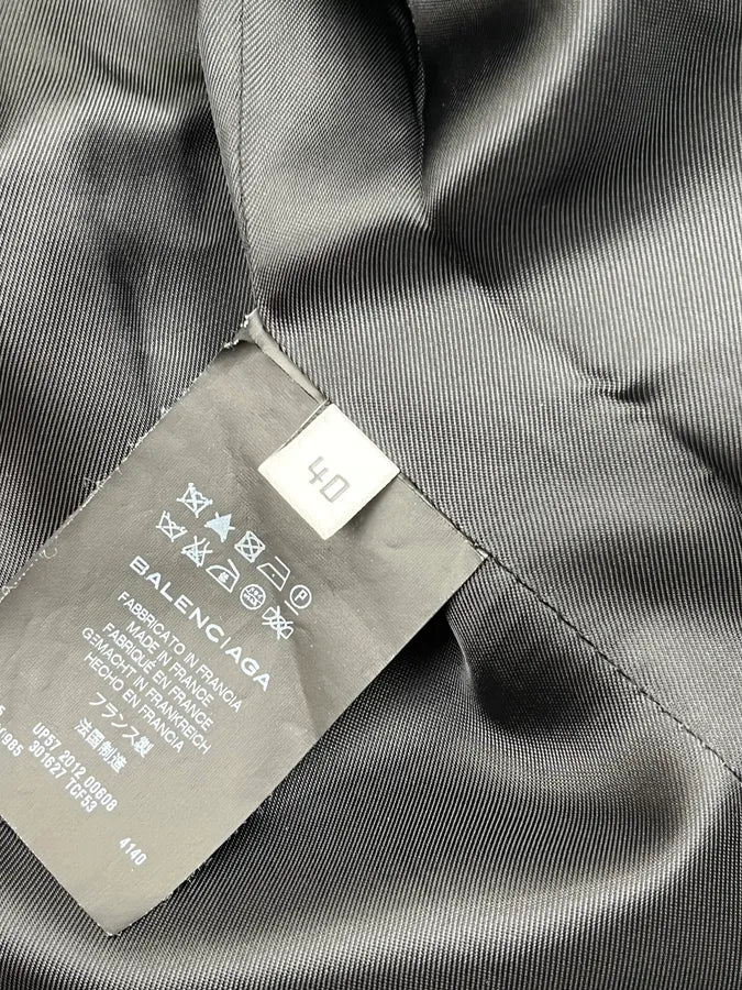 AW2012 Balenciaga Navy Wool Double-Breasted Blazer Jacket GYiNuKz 9