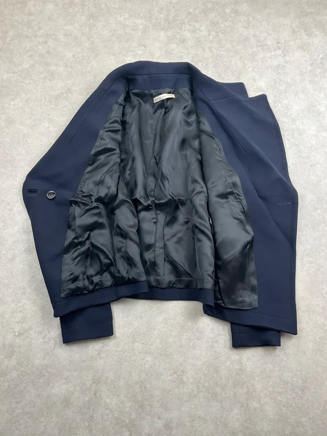 AW2012 Balenciaga Navy Wool Double-Breasted Blazer Jacket GYiNuKz 7