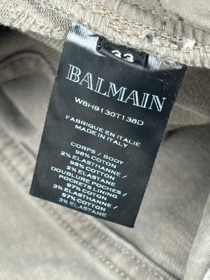 AW2018 Balmain Grey Distressed Skinny Biker Jeans mfObApe 11