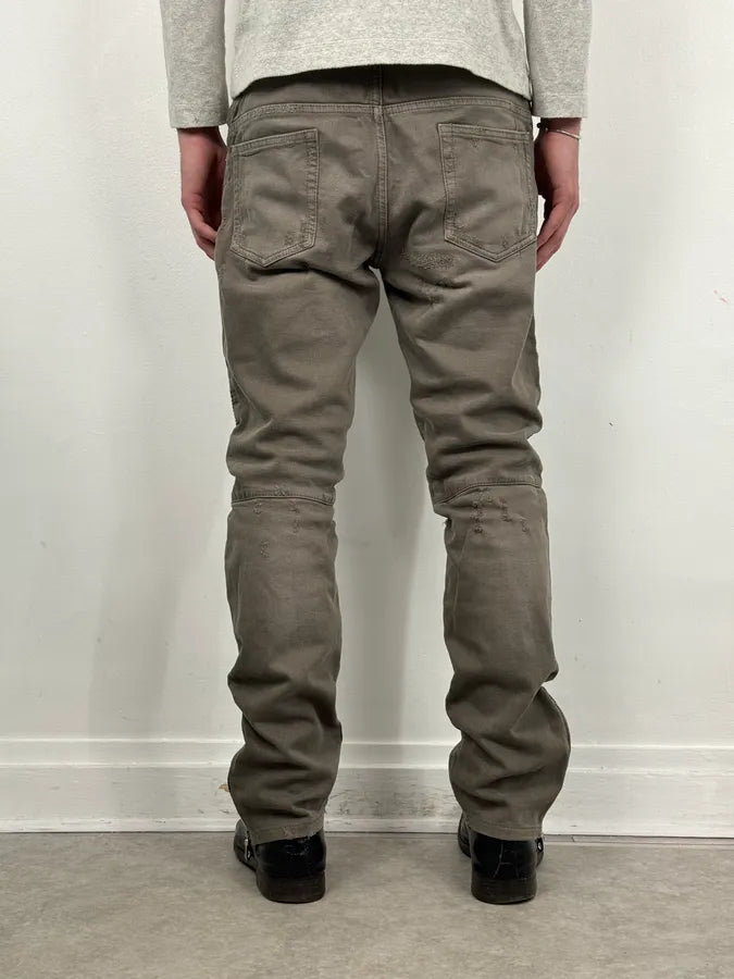 AW2018 Balmain Grey Distressed Skinny Biker Jeans mfObApe 3