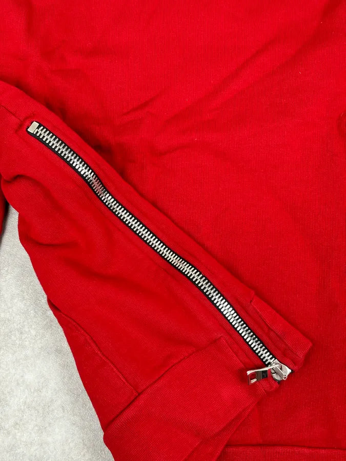 AW2018 Balmain Red UK Flag Embroideries Hoodie TxTArIc 8