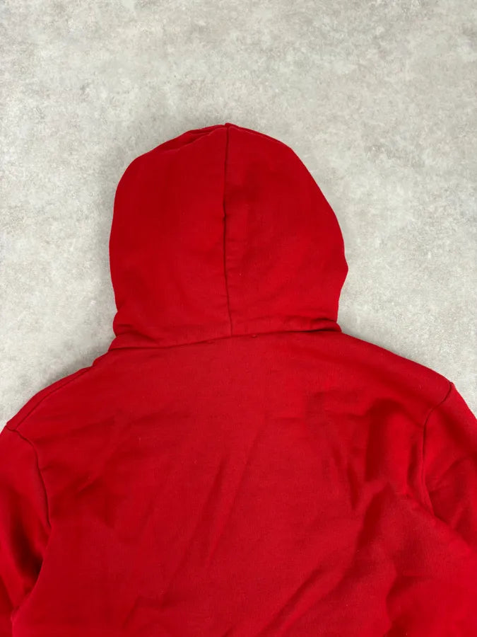 AW2018 Balmain Red UK Flag Embroideries Hoodie TxTArIc 5