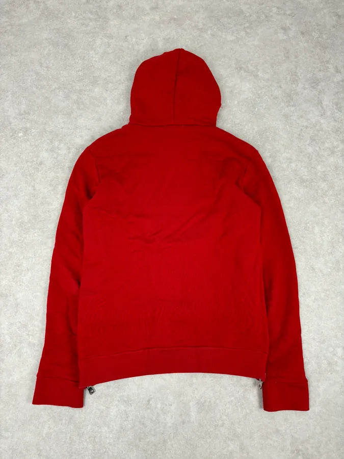 AW2018 Balmain Red UK Flag Embroideries Hoodie TxTArIc 4
