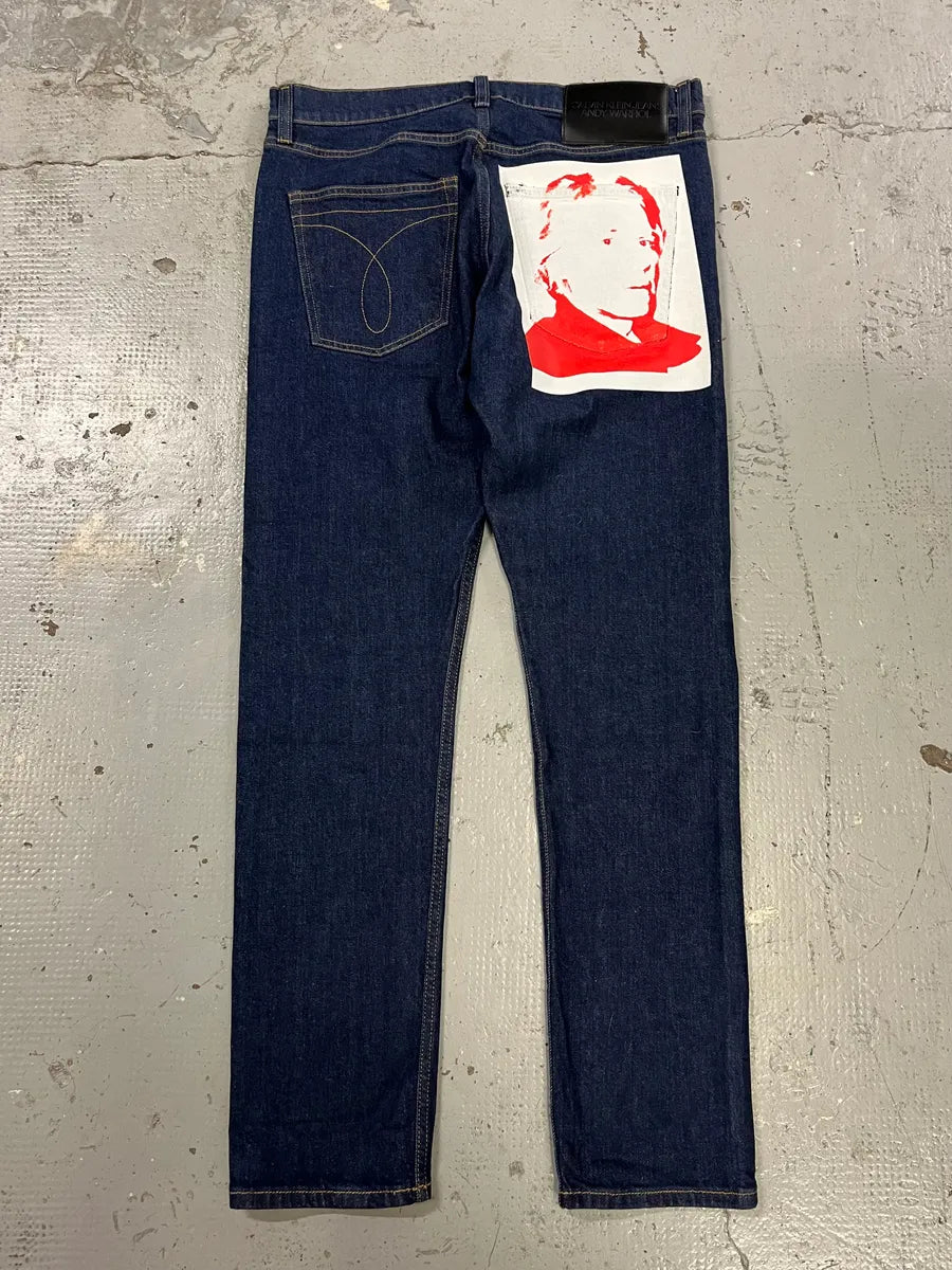 AW2018 Calvin Klein Andy Warhol Brut Denim Jeans by Raf Simons YKVptvf 0