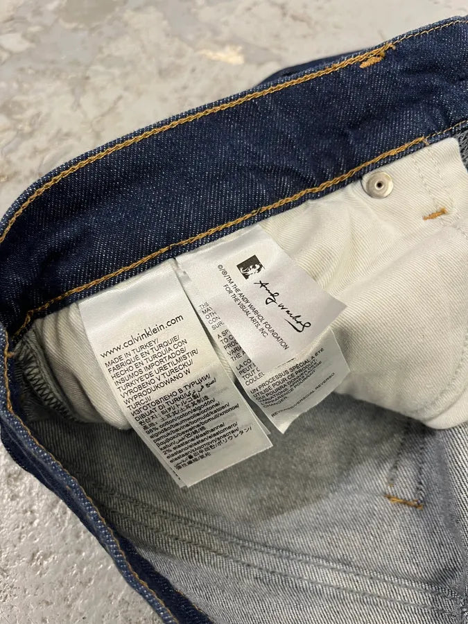 AW2018 Calvin Klein Andy Warhol Brut Denim Jeans by Raf Simons YKVptvf 10