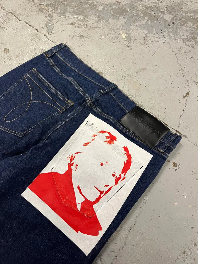 AW2018 Calvin Klein Andy Warhol Brut Denim Jeans by Raf Simons YKVptvf 6