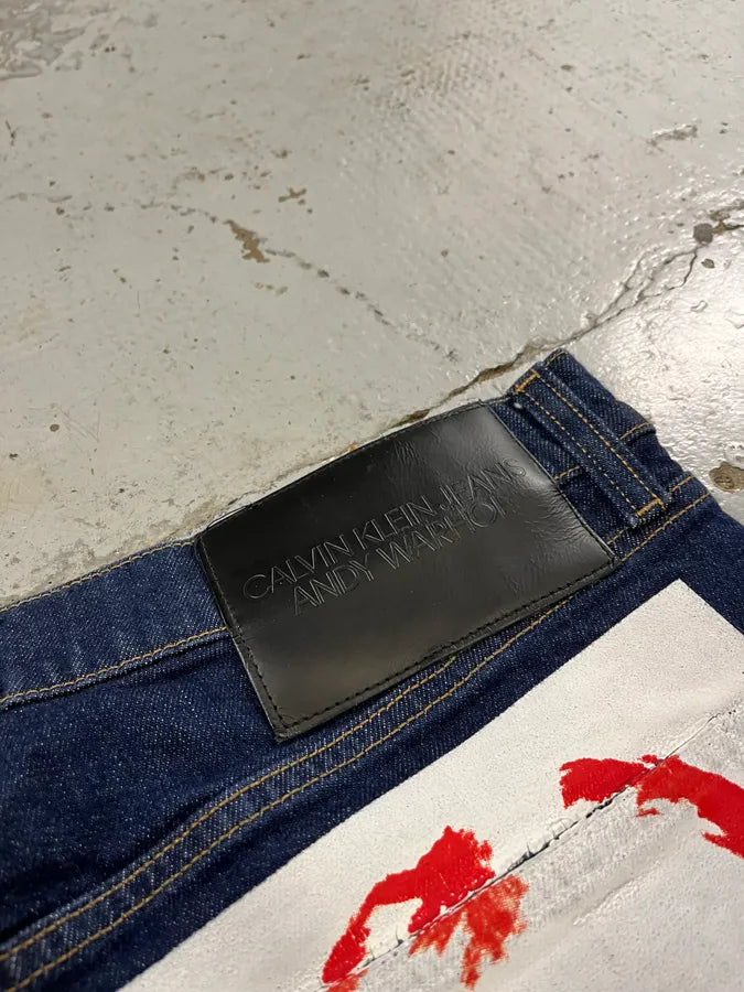 AW2018 Calvin Klein Andy Warhol Brut Denim Jeans by Raf Simons YKVptvf 7