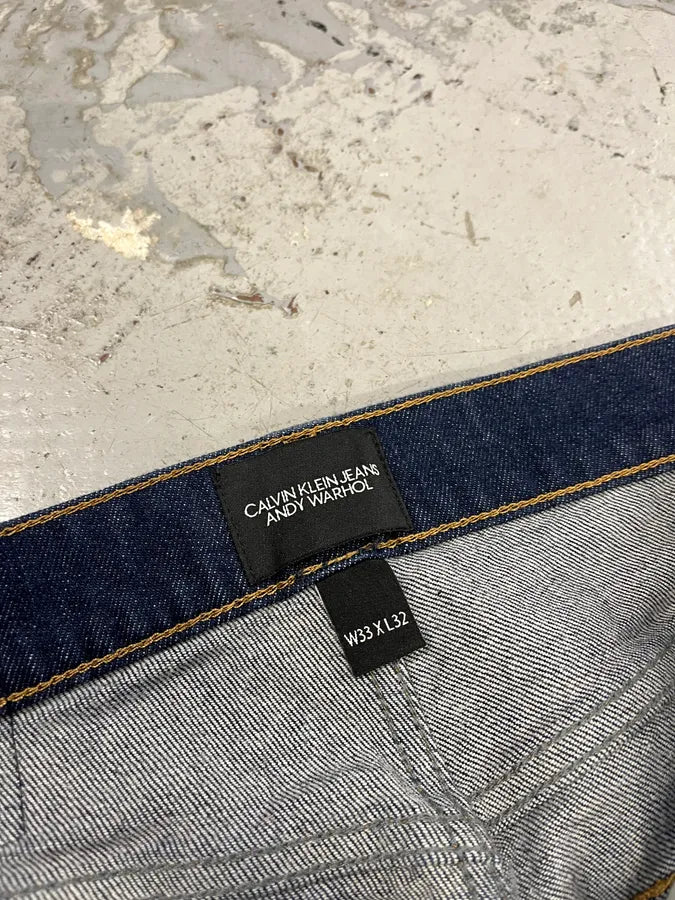 AW2018 Calvin Klein Andy Warhol Brut Denim Jeans by Raf Simons YKVptvf 8