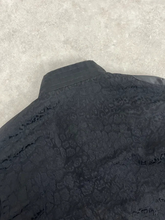 AW2018 Cavalli Black Leopard Bomber Jacket eEXtRtL 6