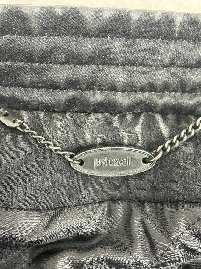 AW2018 Cavalli Black Leopard Bomber Jacket eEXtRtL 10