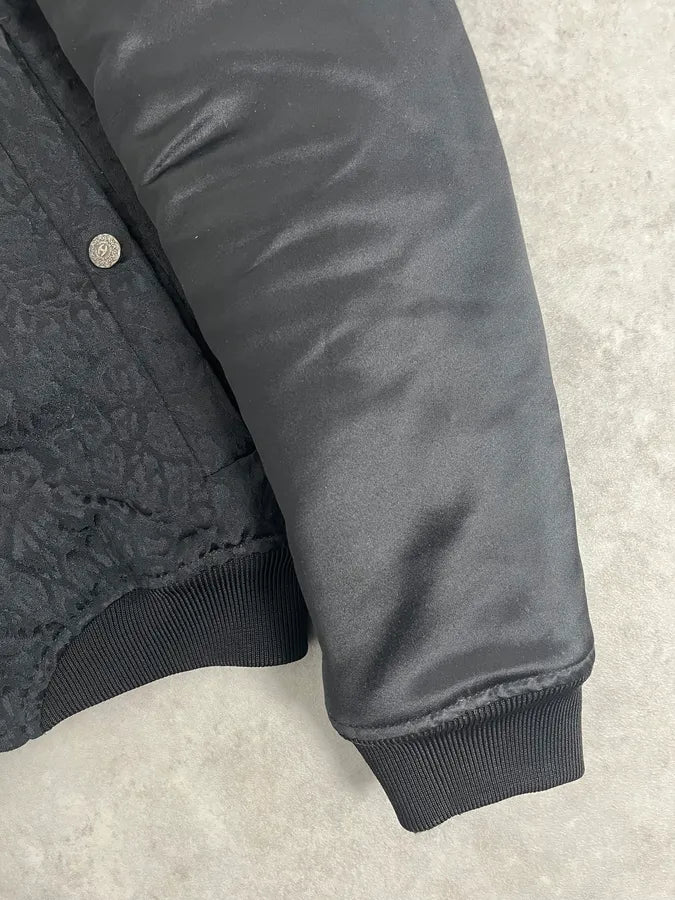 AW2018 Cavalli Black Leopard Bomber Jacket eEXtRtL 8