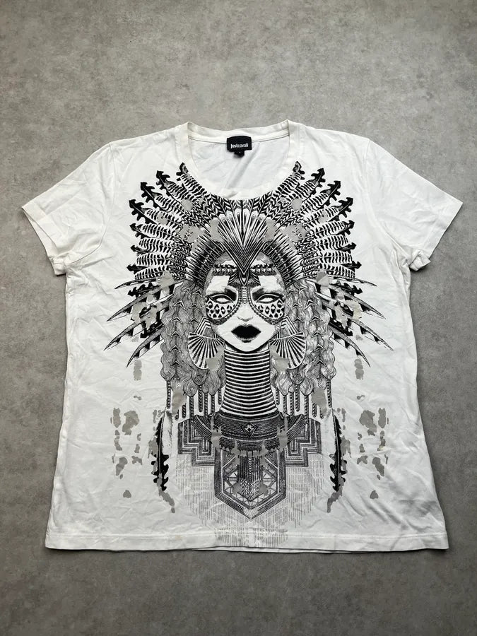 AW2018 Cavalli Indian Cheef White T-Shirt sevfTCp 2