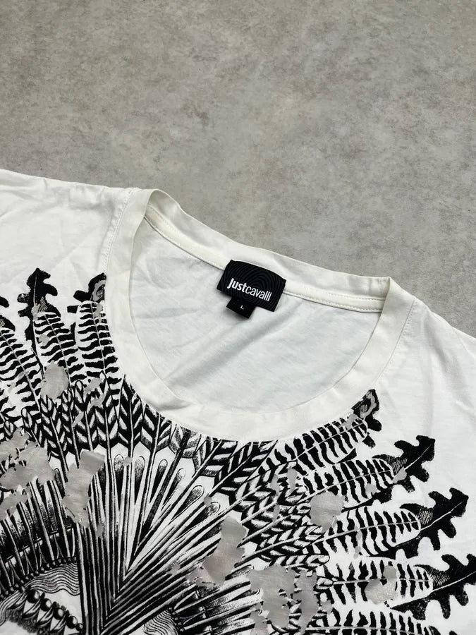 AW2018 Cavalli Indian Cheef White T-Shirt sevfTCp 3