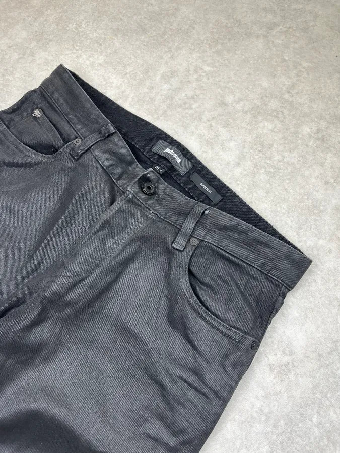 AW2018 Cavalli Skinny Waxed Black Denim Jeans lOXjsHO 5