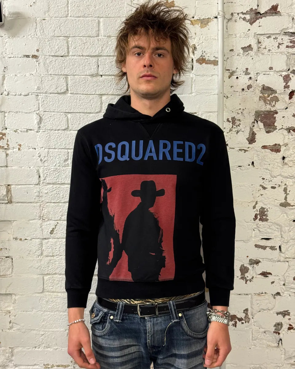 AW2018 Dsquared2 Black Human Shadow Hoodie BtnhkuI 1