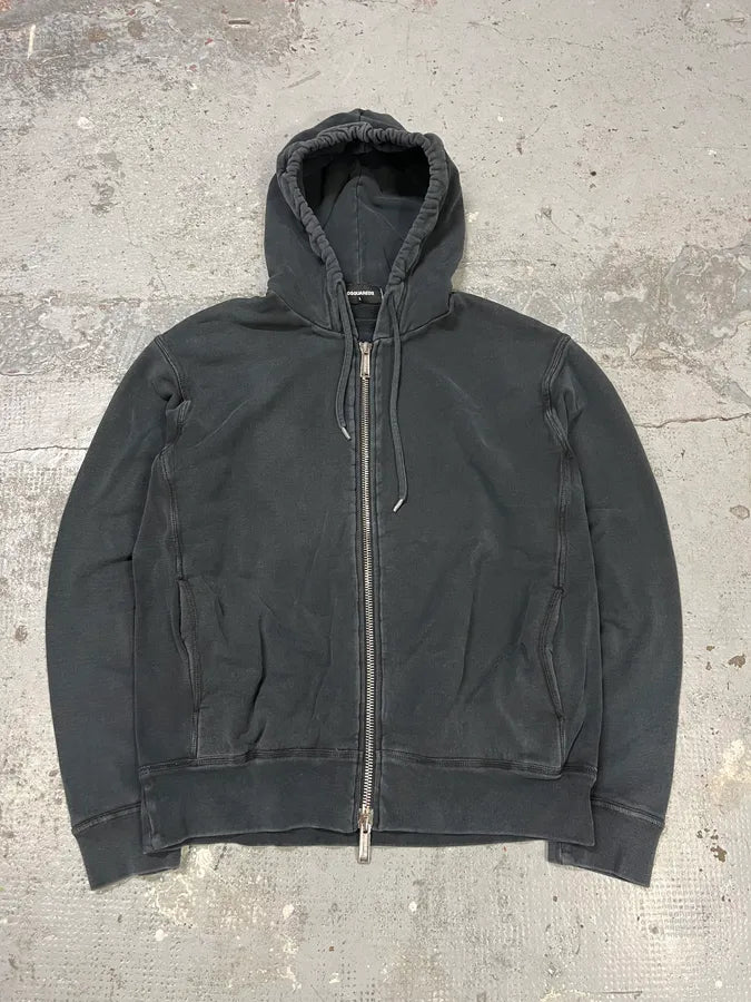 AW2018 DSquared2 Black Signature Zip-up Hoodie peXfhZt 0
