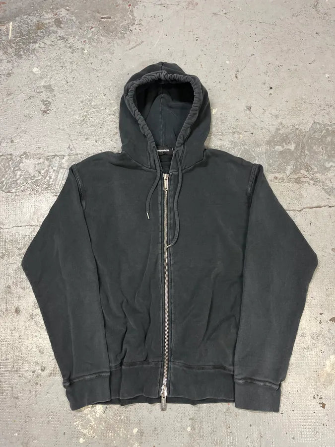 AW2018 DSquared2 Black Signature Zip-up Hoodie peXfhZt 5