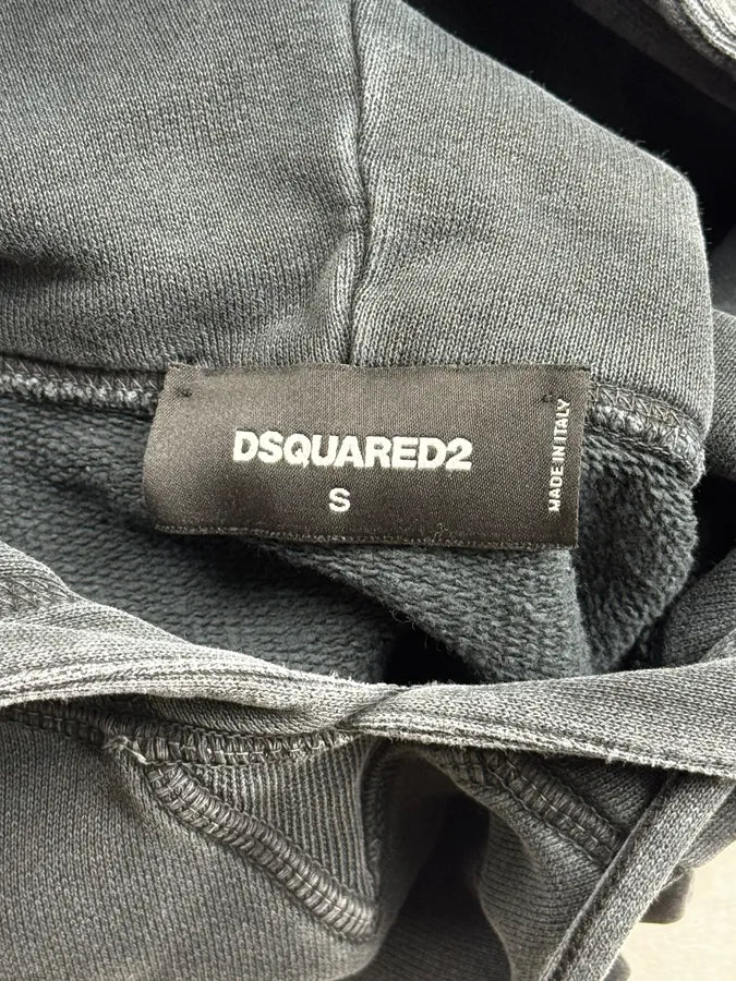 AW2018 Dsquared2 Black Washed Twin Guns Hoodie EPHuDfa 7