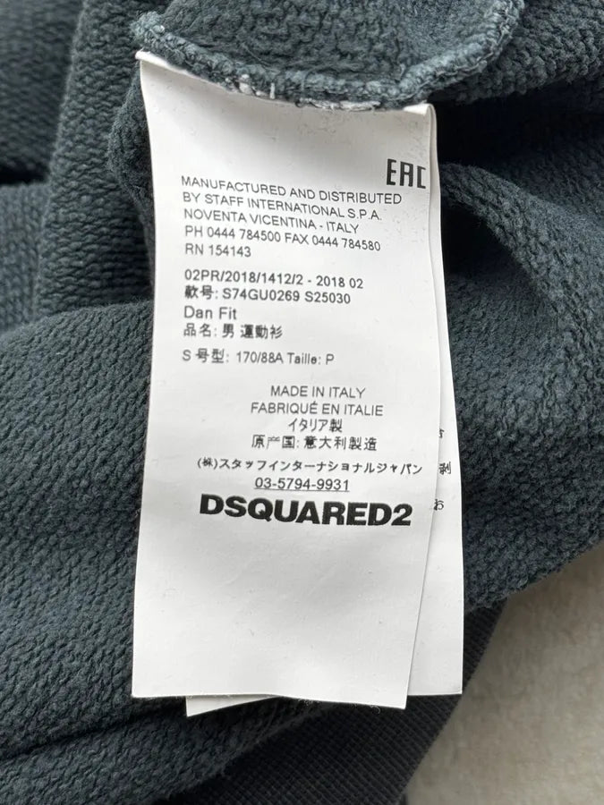 AW2018 Dsquared2 Black Washed Twin Guns Hoodie EPHuDfa 8