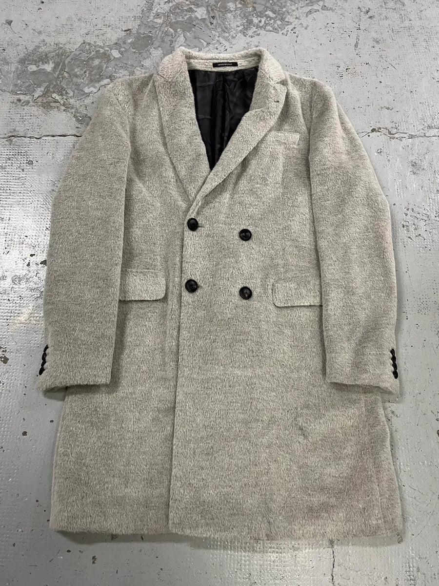 AW2018 Emporio Armani Alpaca Wool Grey Trench Coat UhHaMrj 2