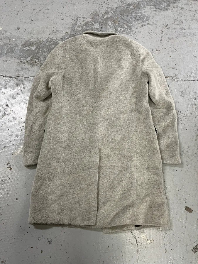 AW2018 Emporio Armani Alpaca Wool Grey Trench Coat UhHaMrj 7