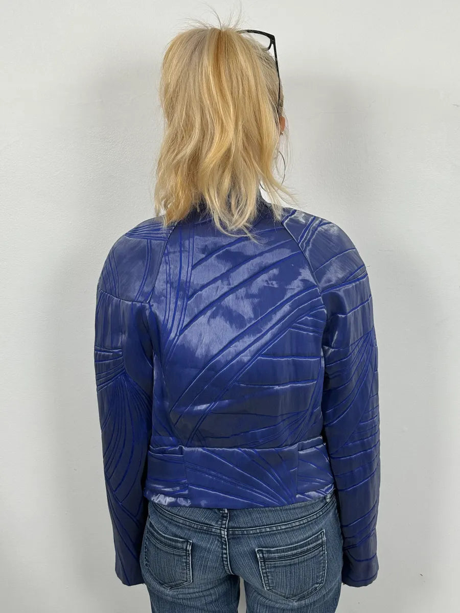 AW2018 Emporio Armani Blue Extra Contemporary Bomber Jacket jhAXOEX 2