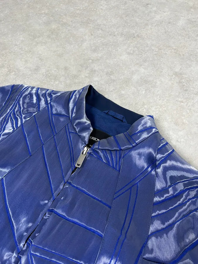 AW2018 Emporio Armani Blue Extra Contemporary Bomber Jacket jhAXOEX 4